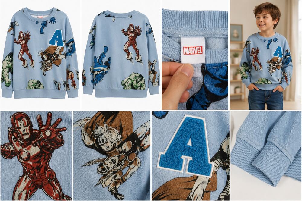 Marvel Avengers Toddler Boys Sweatshirt Blue Graphic Pullover Size 5T
